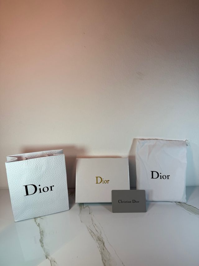 Portafoglio Christian Dior in pelle nera