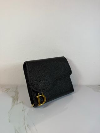 Monedero Dior Negro Cuero