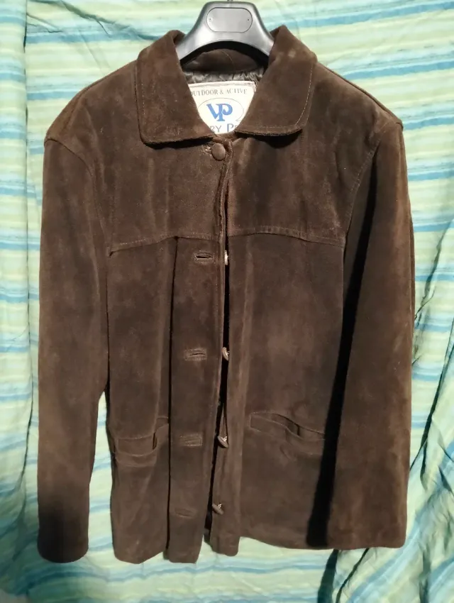 Giacca in vera pelle marrone VP XXL
