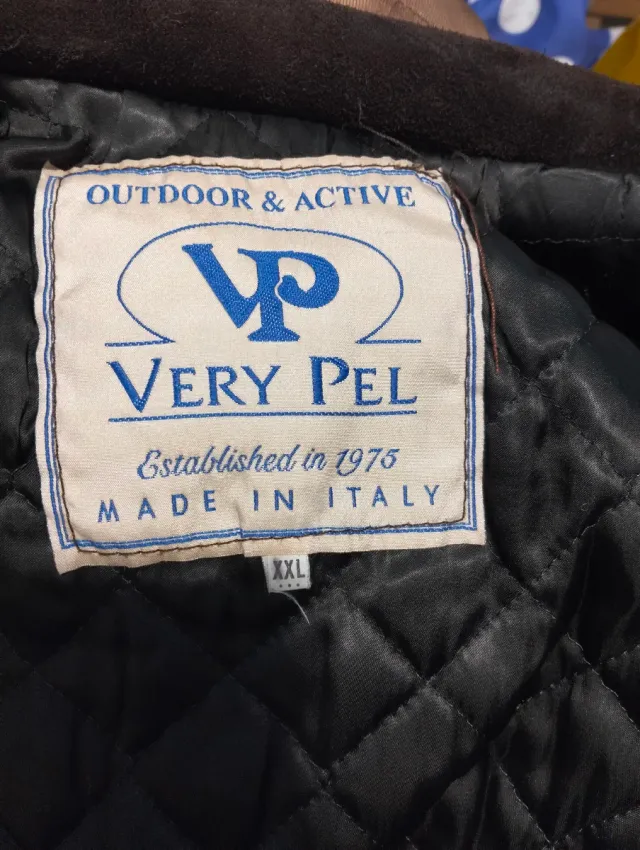 Giacca in vera pelle marrone VP XXL