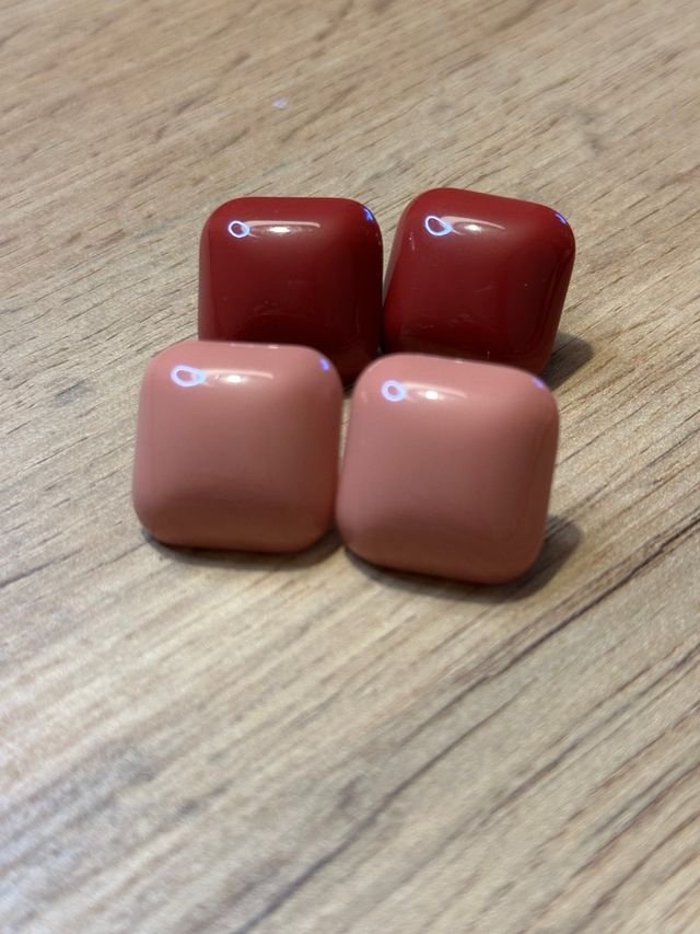 Set 2 paia orecchini rossi e rosa