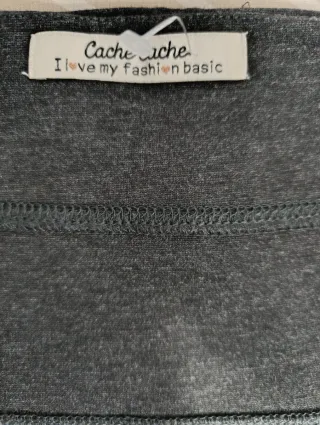 Falda gris elástica