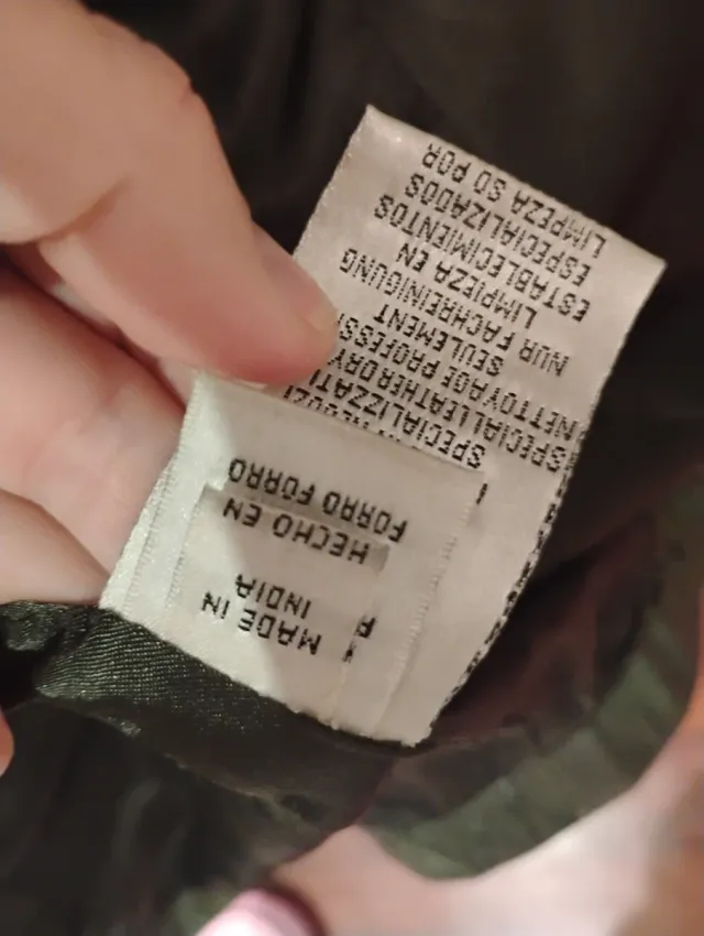 Chaqueta Biker Piel Stefanel Verde