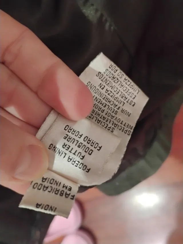 Chaqueta Biker Piel Stefanel Verde