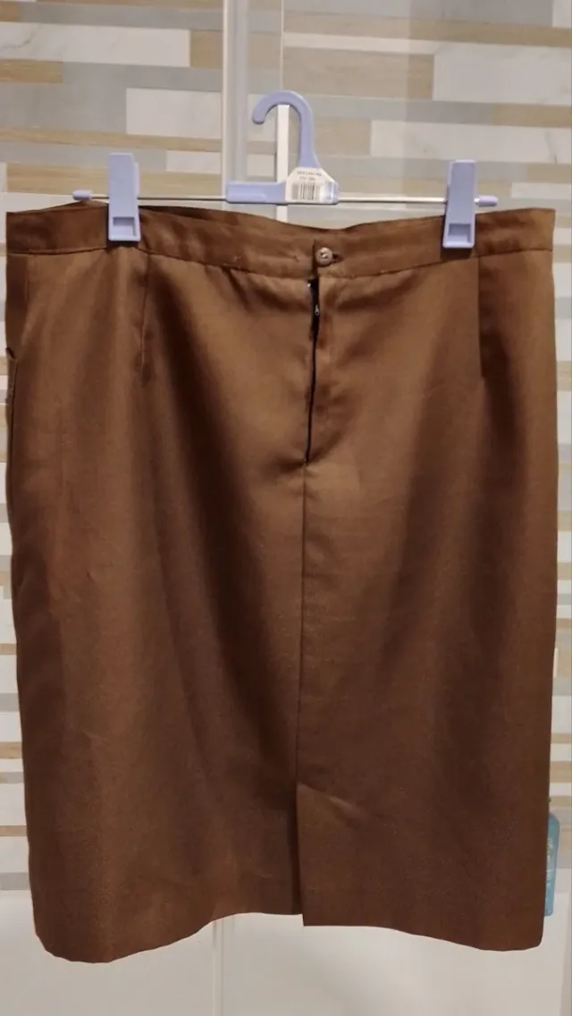 Lote 4 faldas mujer turquesa, azul y marrón t 52