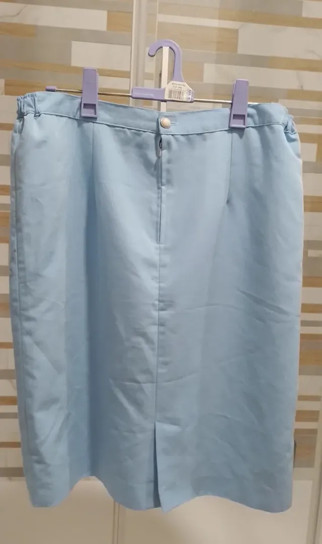 Lote 4 faldas mujer turquesa, azul y marrón t 52