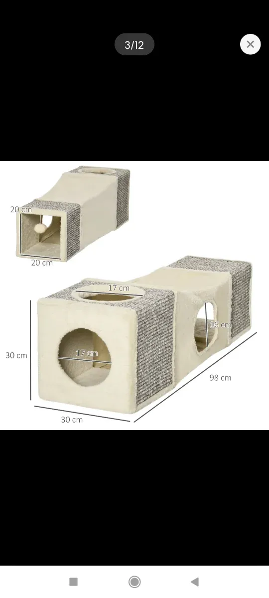 Túnel para gatos plegable
