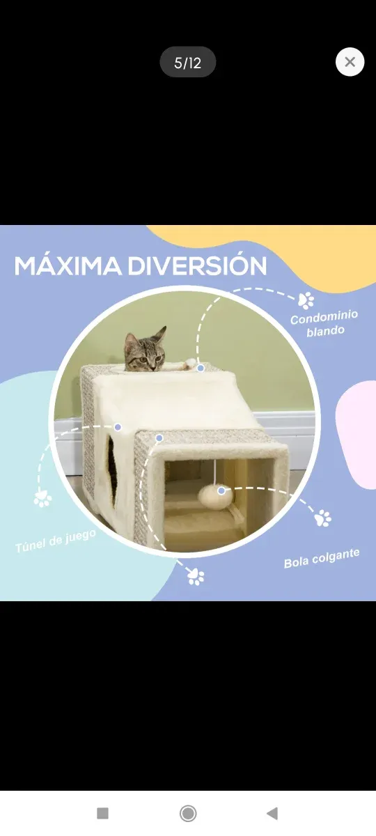 Túnel para gatos plegable