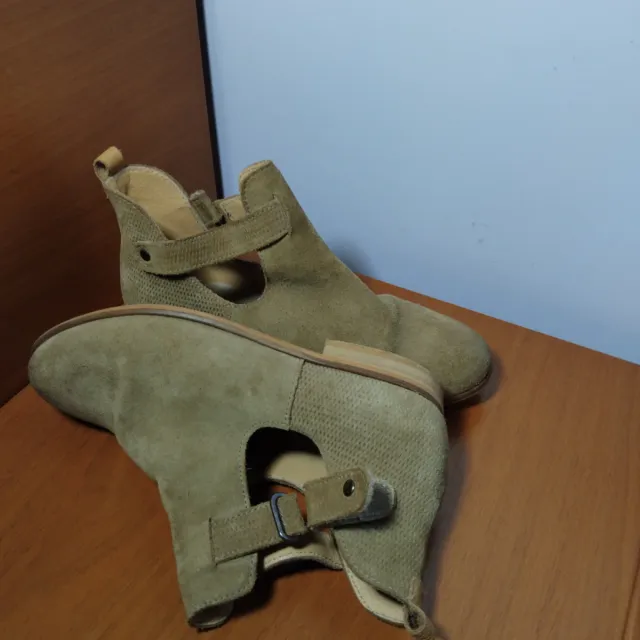 Botines niña ante marrones talla 34