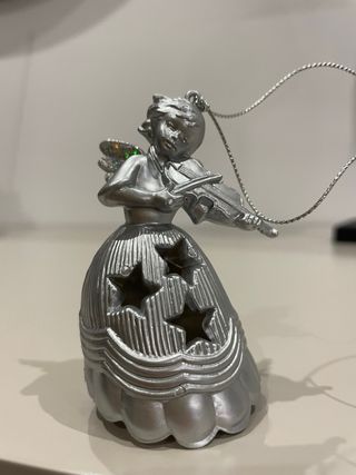 Angeli Decorativi Argento per Albero di Natale