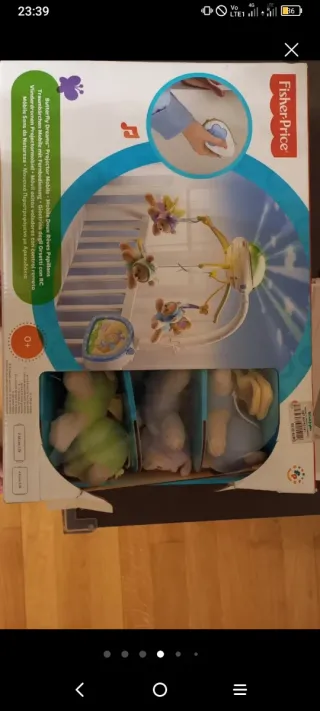 Móvil para cuna musical con peluches