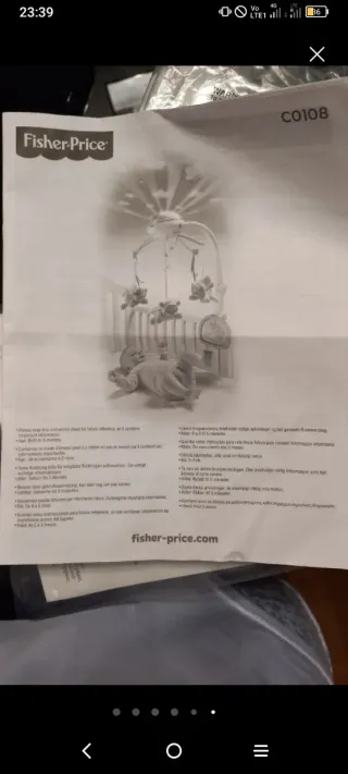 Móvil para cuna musical con peluches