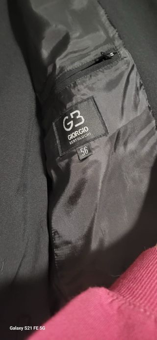 Traje Chaqueta Giorgio Bertolucci Negro Talla 56