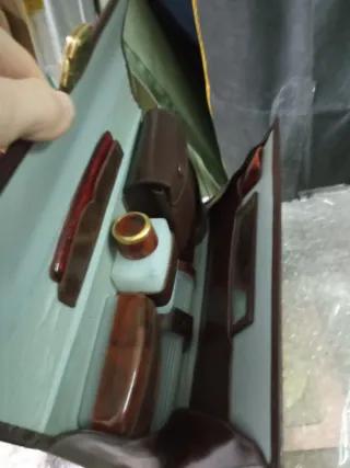 Neceser vintage cuero marrón