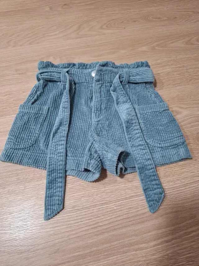 Shorts niña pana talle alto 4 años