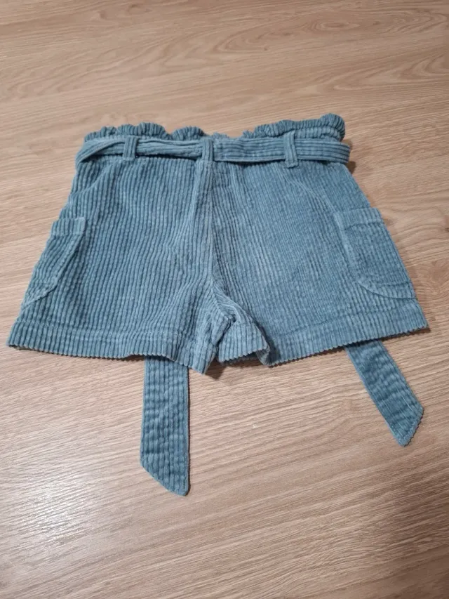 Shorts niña pana talle alto 4 años