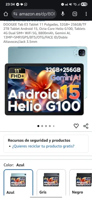 Tablet DOOGEE Tab E3 da 11 pollici 32GB+256GB