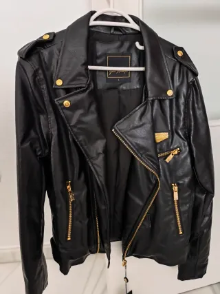 Chaqueta Piel Negra Talla L