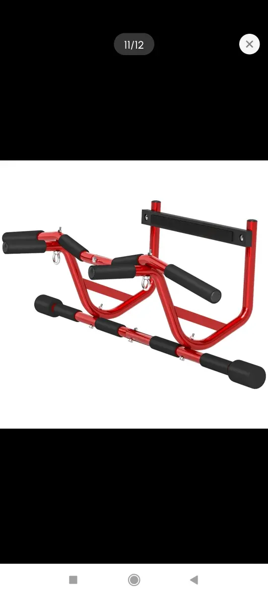 Barra de dominadas roja