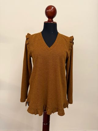 Jersey Poupée Chic color teja con volantes