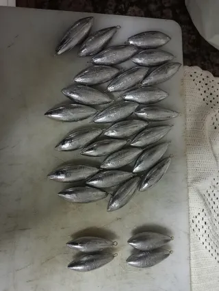 Plomos de pesca grapa y torpedo