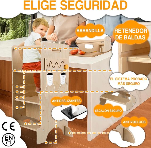 Torre de aprendizaje madera pizarra