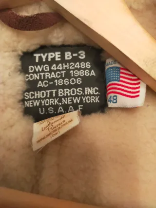 Cazadora Schott B3 Marrón