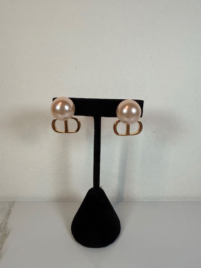 Orecchini Dior Perla Rosa e Dorature