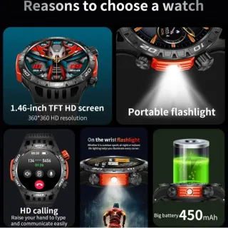 Smartwatch con torcia LED