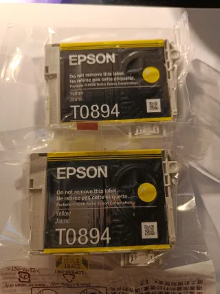 2 Cartucce Epson T0894 Giallo Originali