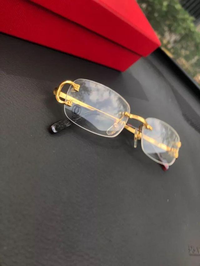 Gafas Cartier Doradas Sin Montura