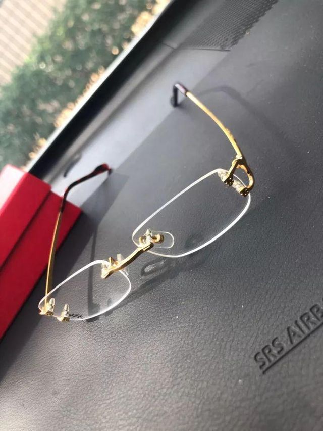 Gafas Cartier Doradas Sin Montura