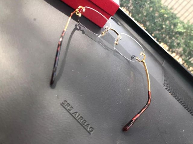 Gafas Cartier Doradas Sin Montura