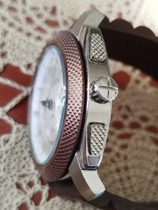 Orologio Fossil Uomo Cronografo Marrone Argento