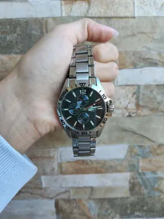 Reloj Lotus Cronógrafo Hombre Negro/Plata