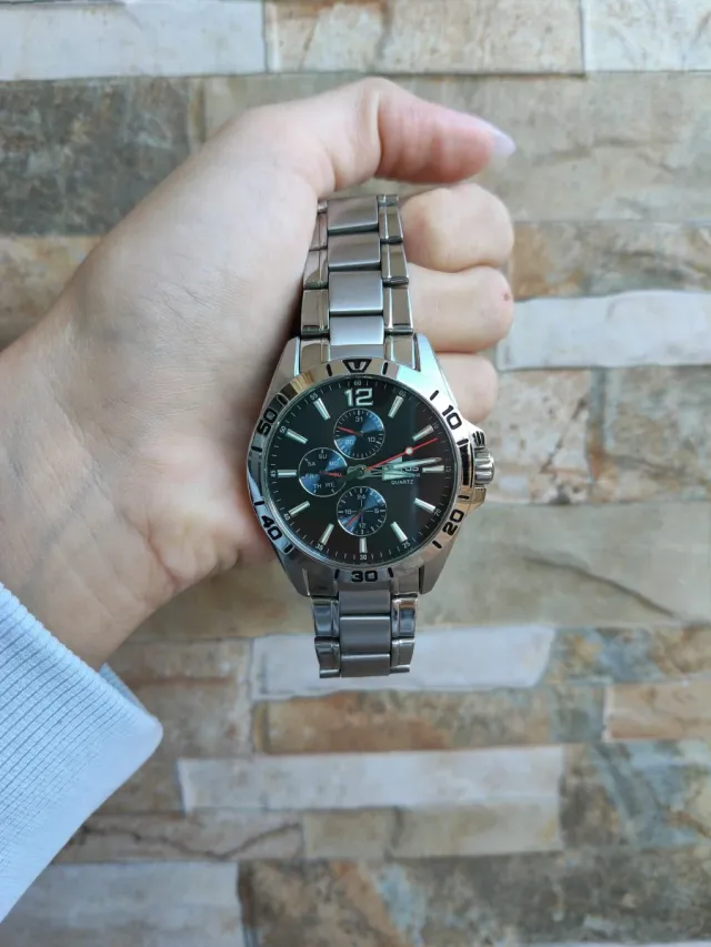 Reloj Lotus Cronógrafo Hombre Negro/Plata