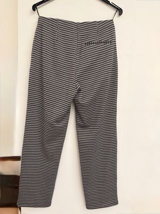 Pantalón M&S Talla 10 Gris y Negro