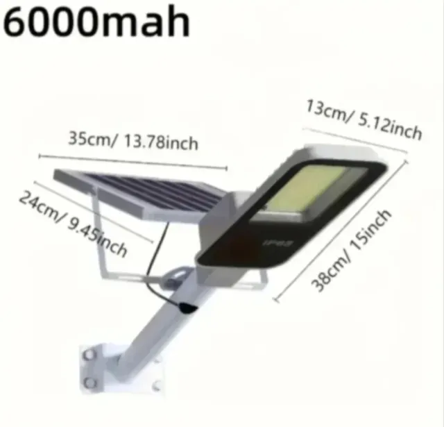 2 Faróis Solares LED 6000mAh