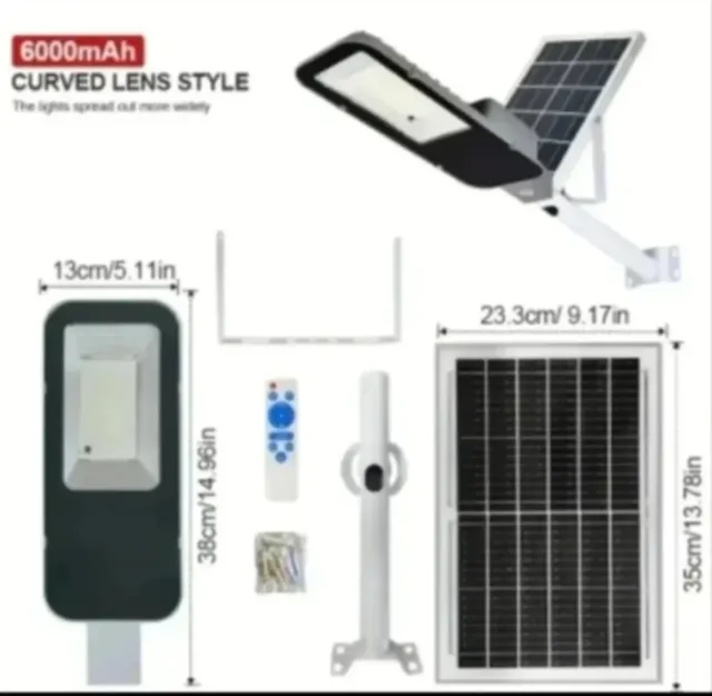 2 Faróis Solares LED 6000mAh