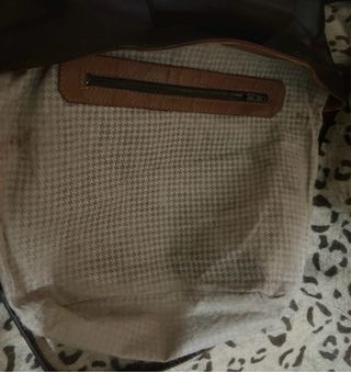Bolso Vintage Cartier Marrón Cuero Hebilla Ovalada