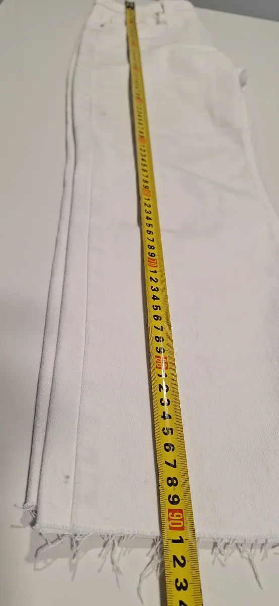 Pantalón Mango Cropped Blanco