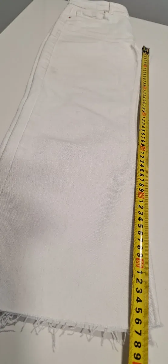 Pantalón Mango Cropped Blanco