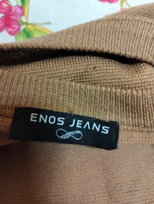 Maglione TRUE JEANS girocollo marroncino taglia S