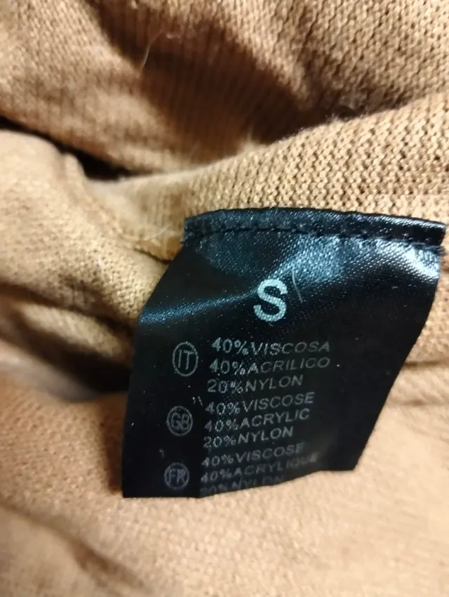 Maglione TRUE JEANS girocollo marroncino taglia S