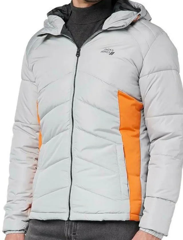 Chaqueta Jack & Jones gris y naranja hombre