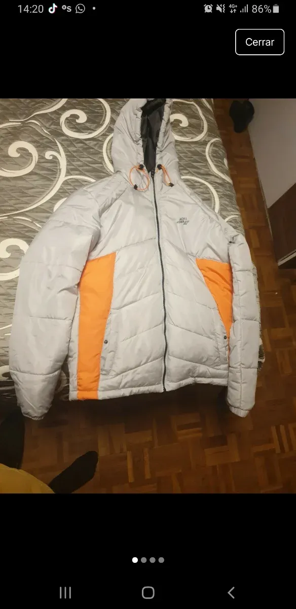 Chaqueta Jack & Jones gris y naranja hombre