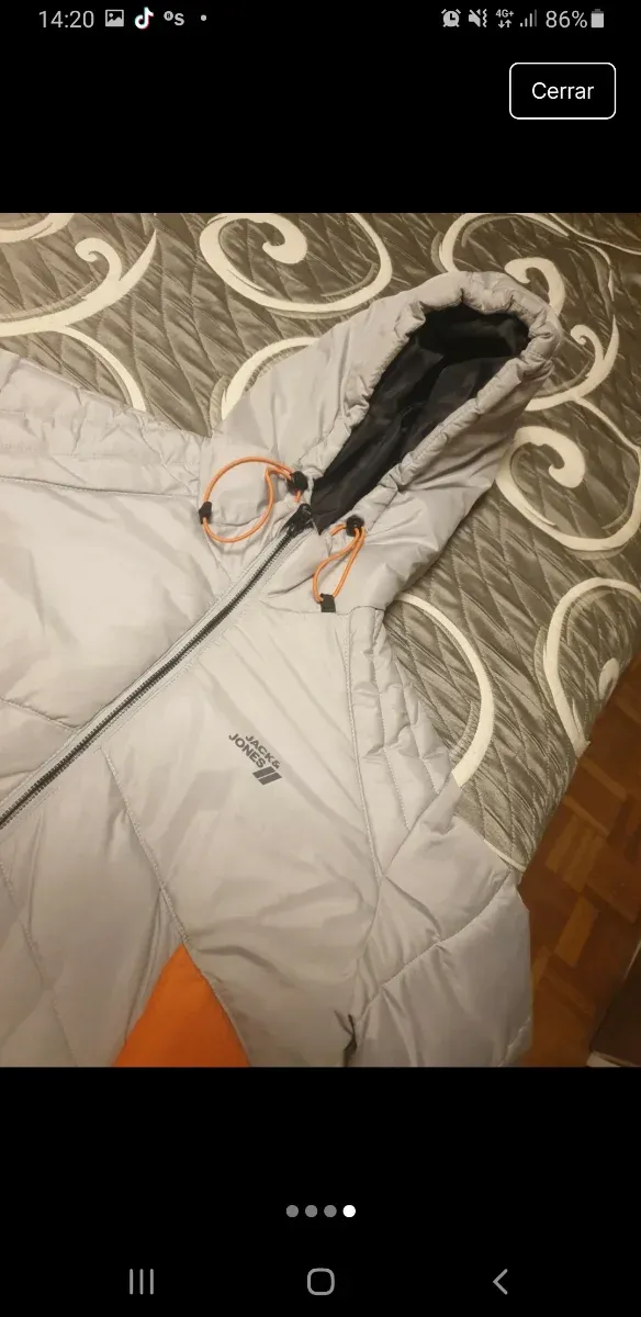 Chaqueta Jack & Jones gris y naranja hombre