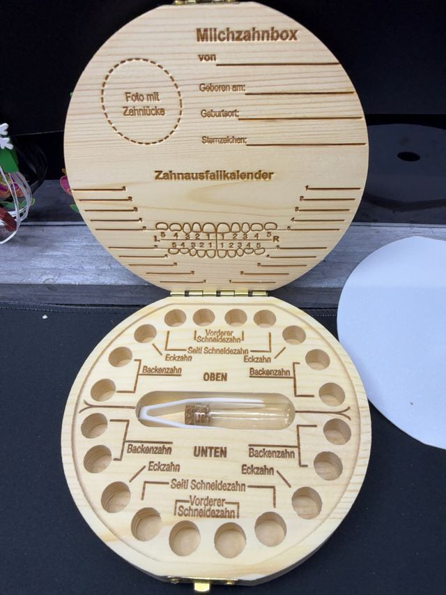 Caja Guarda Dientes Madera Unicornio