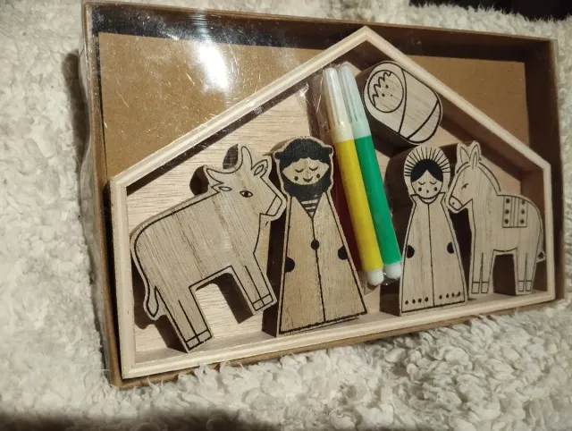 Belén de madera para decorar