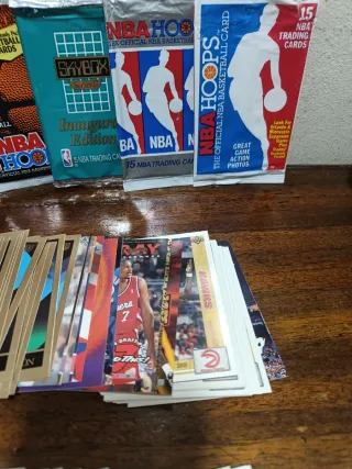 Lote cromos NBA años 90 + sobres